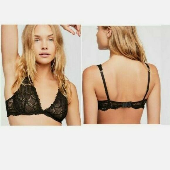 NWT Free People Lace Plunge Underwire Bra Size 36B - Picture 2 of 2